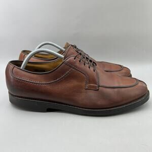Allen Edmonds Stockbridge Oxfords Men Size 11.5 D Brown Leather Split Toe Shoes
